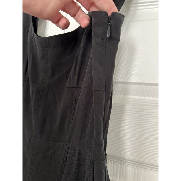 Madewell Grace Cap Sleeve Wide Leg Crop True Black Jumpsuit US Women's Sz 4 - Picture 6 of 16